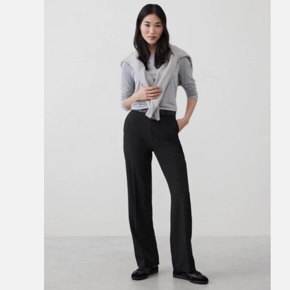 Banana Republic Black Sculpted Stretch Straight Pants Size 4 RT$90 #534987 NEW - Picture 1 of 4